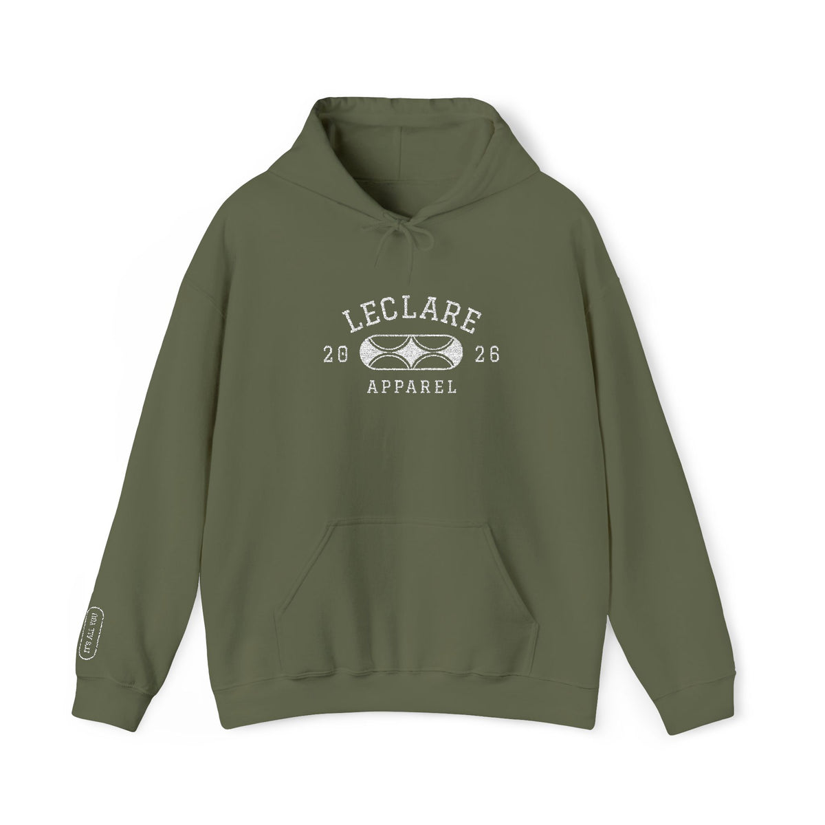 Leclare Sport-Style Hooded Sweatshirt (Embroidered)