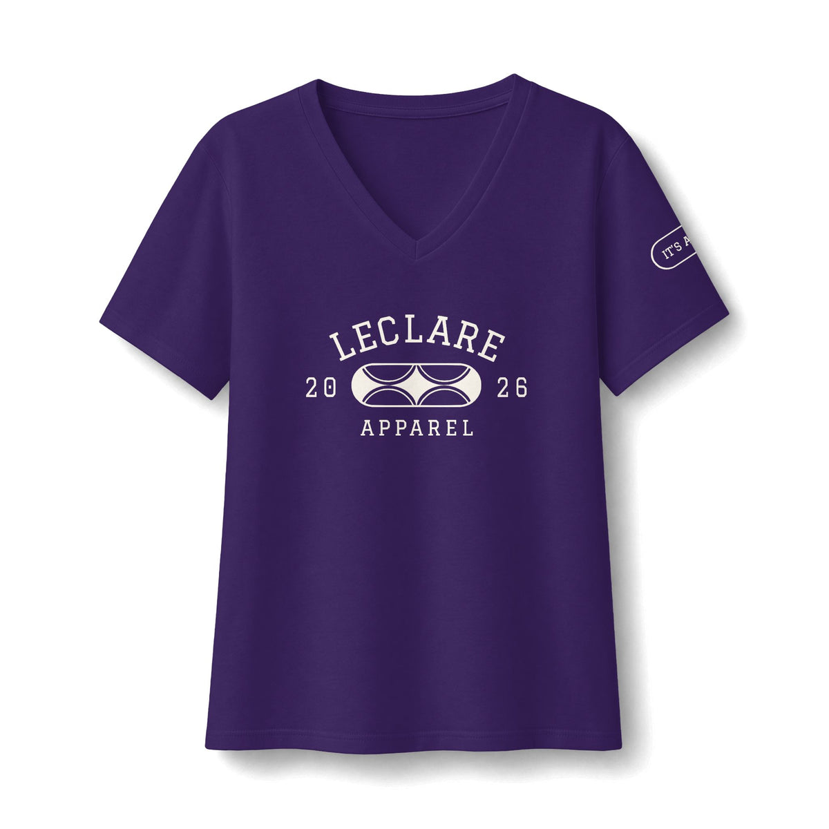 Leclare Sport-Style Jersey V-Neck