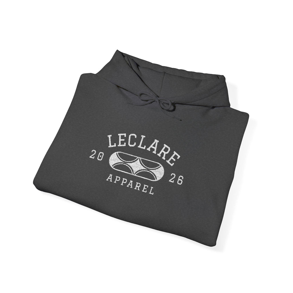 Leclare Sport-Style Hooded Sweatshirt (Embroidered)