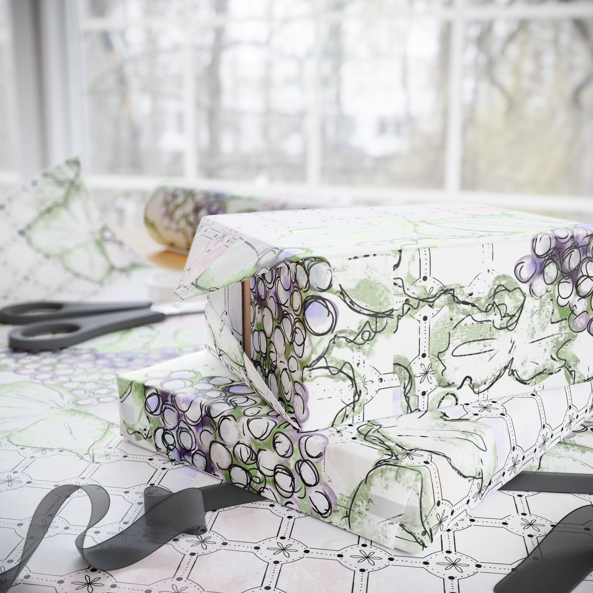 Tessera White Wrapping Paper