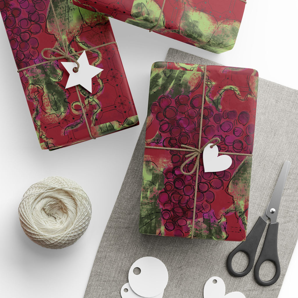 Tessera Red Wrapping Paper
