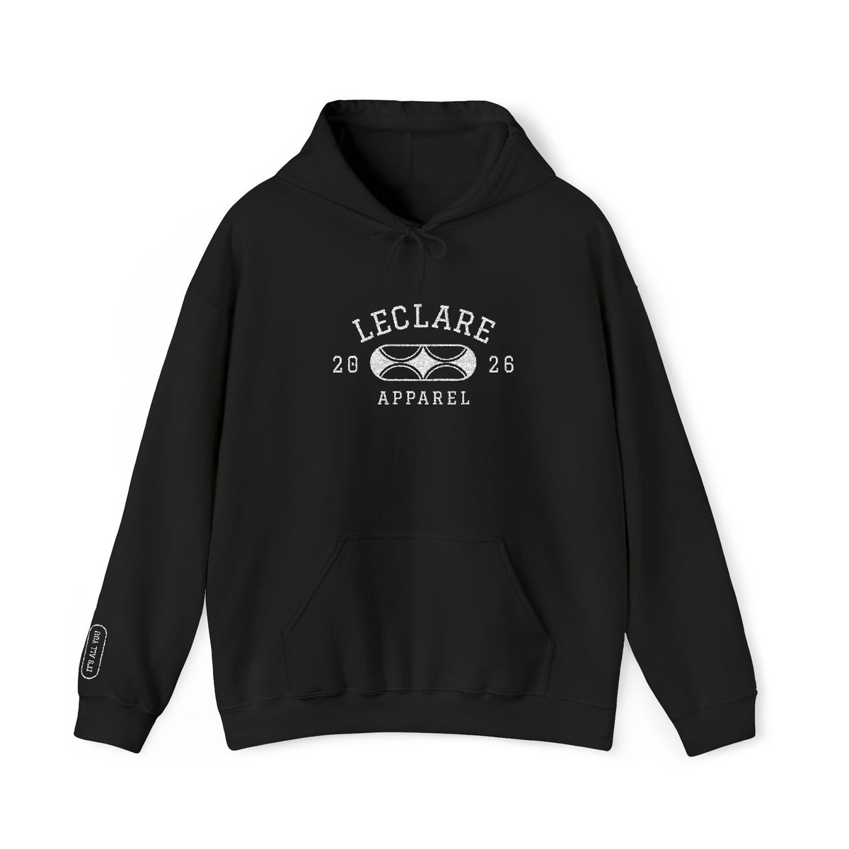 Leclare Sport-Style Hooded Sweatshirt (Embroidered)