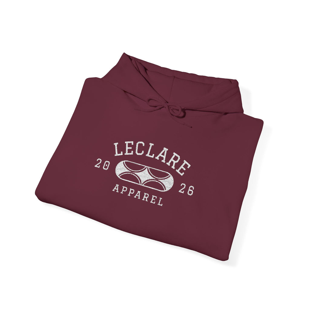 Leclare Sport-Style Hooded Sweatshirt (Embroidered)