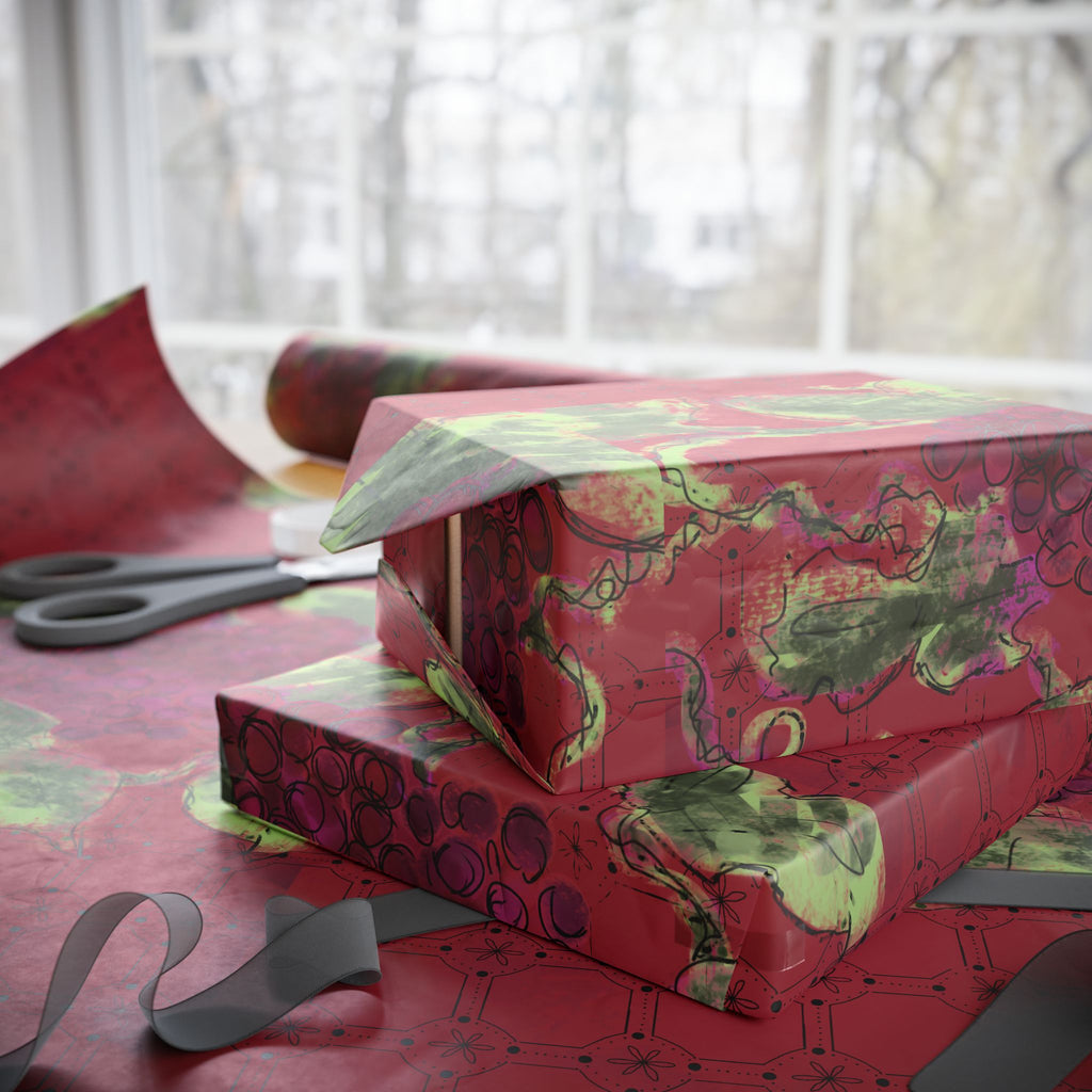 Tessera Red Wrapping Paper