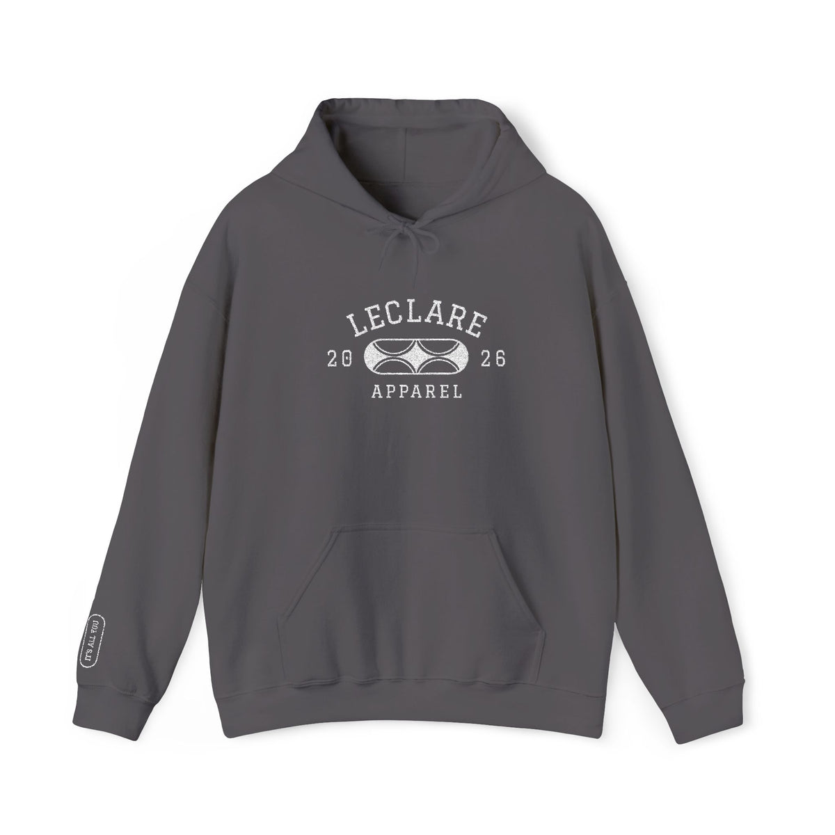 Leclare Sport-Style Hooded Sweatshirt (Embroidered)