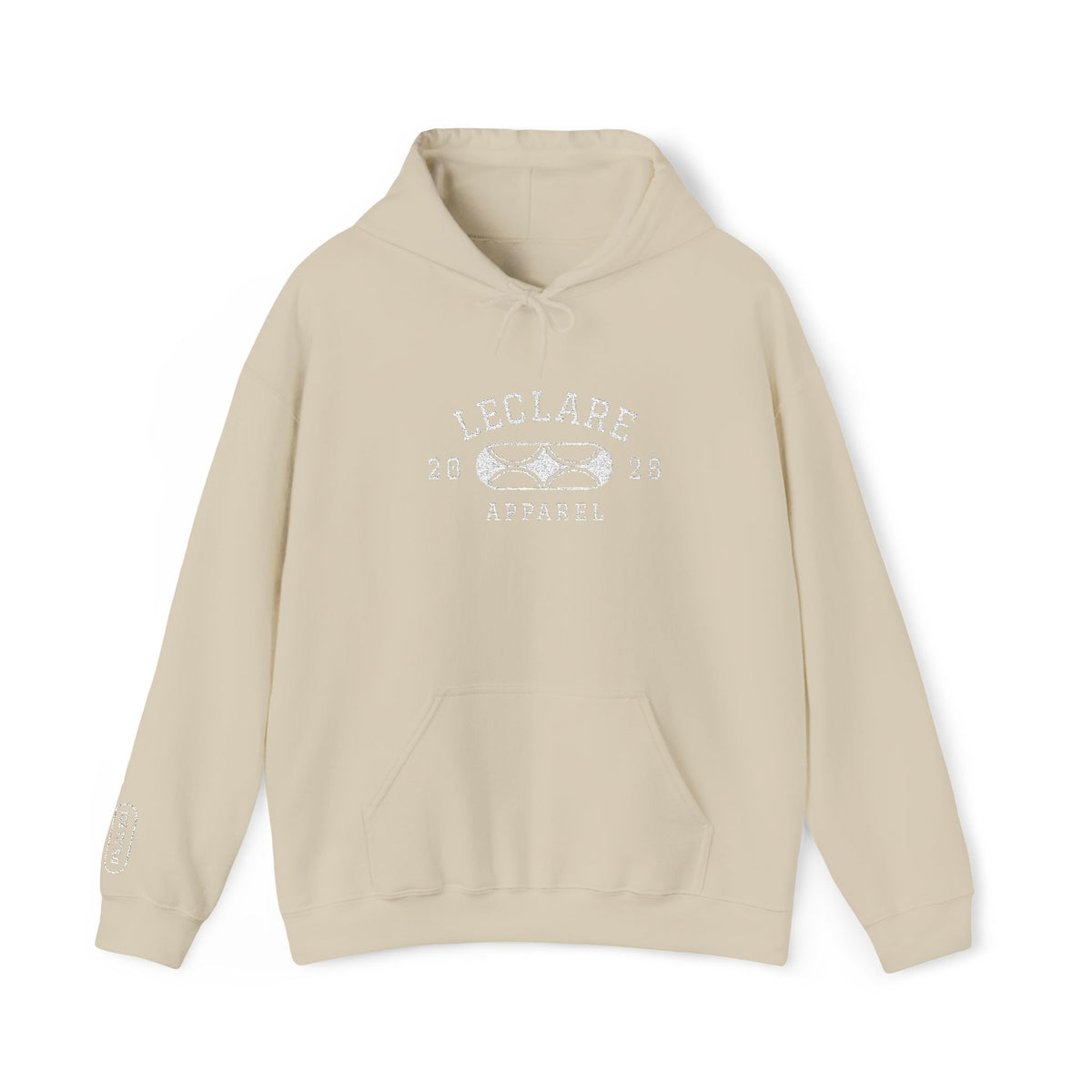Leclare Sport-Style Hooded Sweatshirt (Embroidered)