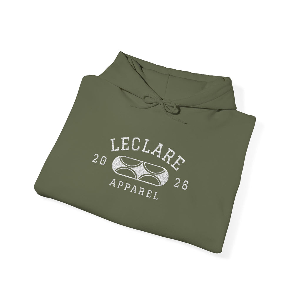 Leclare Sport-Style Hooded Sweatshirt (Embroidered)