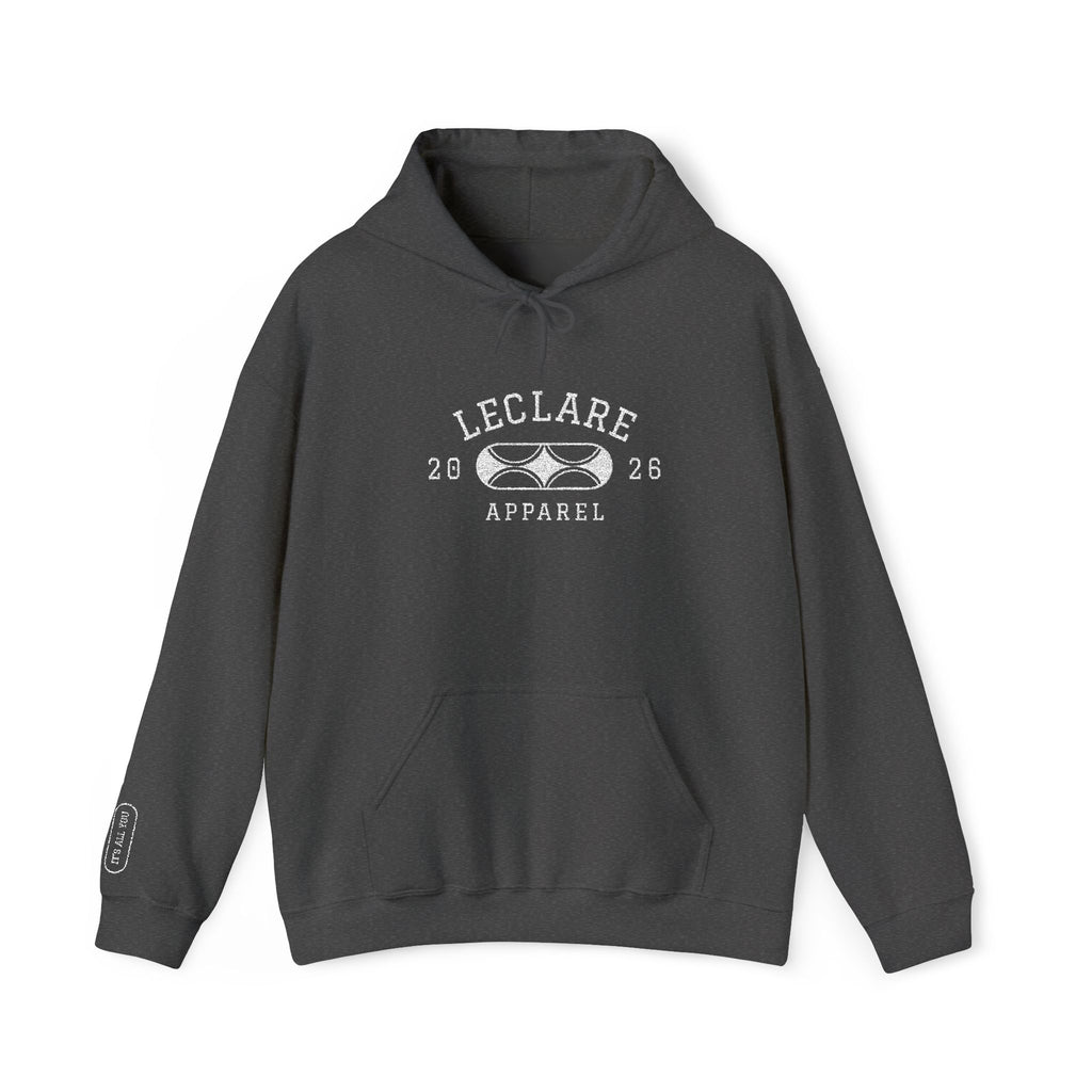 Leclare Sport-Style Hooded Sweatshirt (Embroidered)