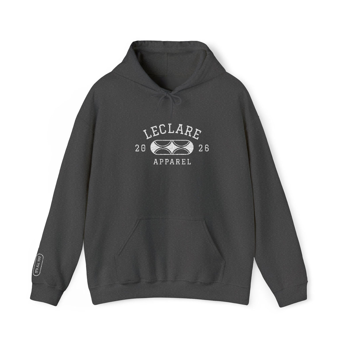 Leclare Sport-Style Hooded Sweatshirt (Embroidered)