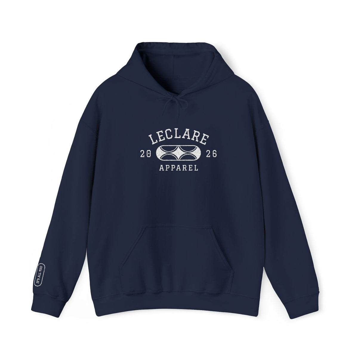 Leclare Sport-Style Hooded Sweatshirt (Embroidered)