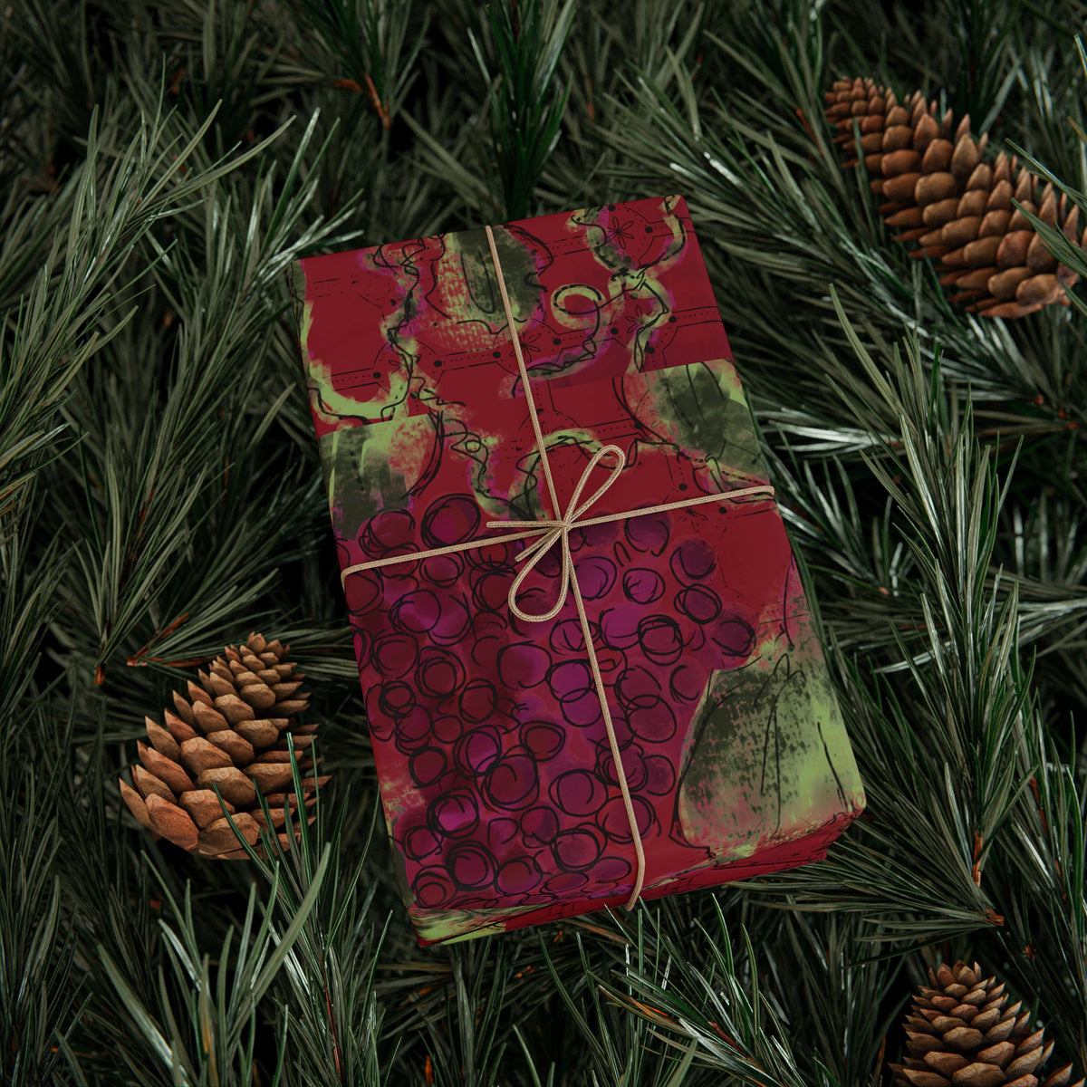 Tessera Red Wrapping Paper