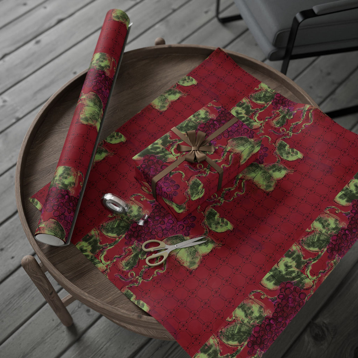 Tessera Red Wrapping Paper