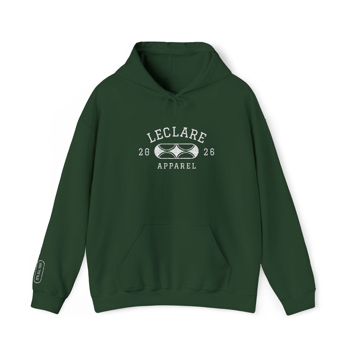 Leclare Sport-Style Hooded Sweatshirt (Embroidered)
