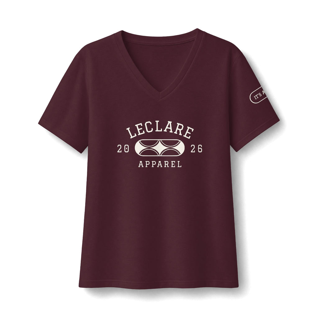 Leclare Sport-Style Jersey V-Neck