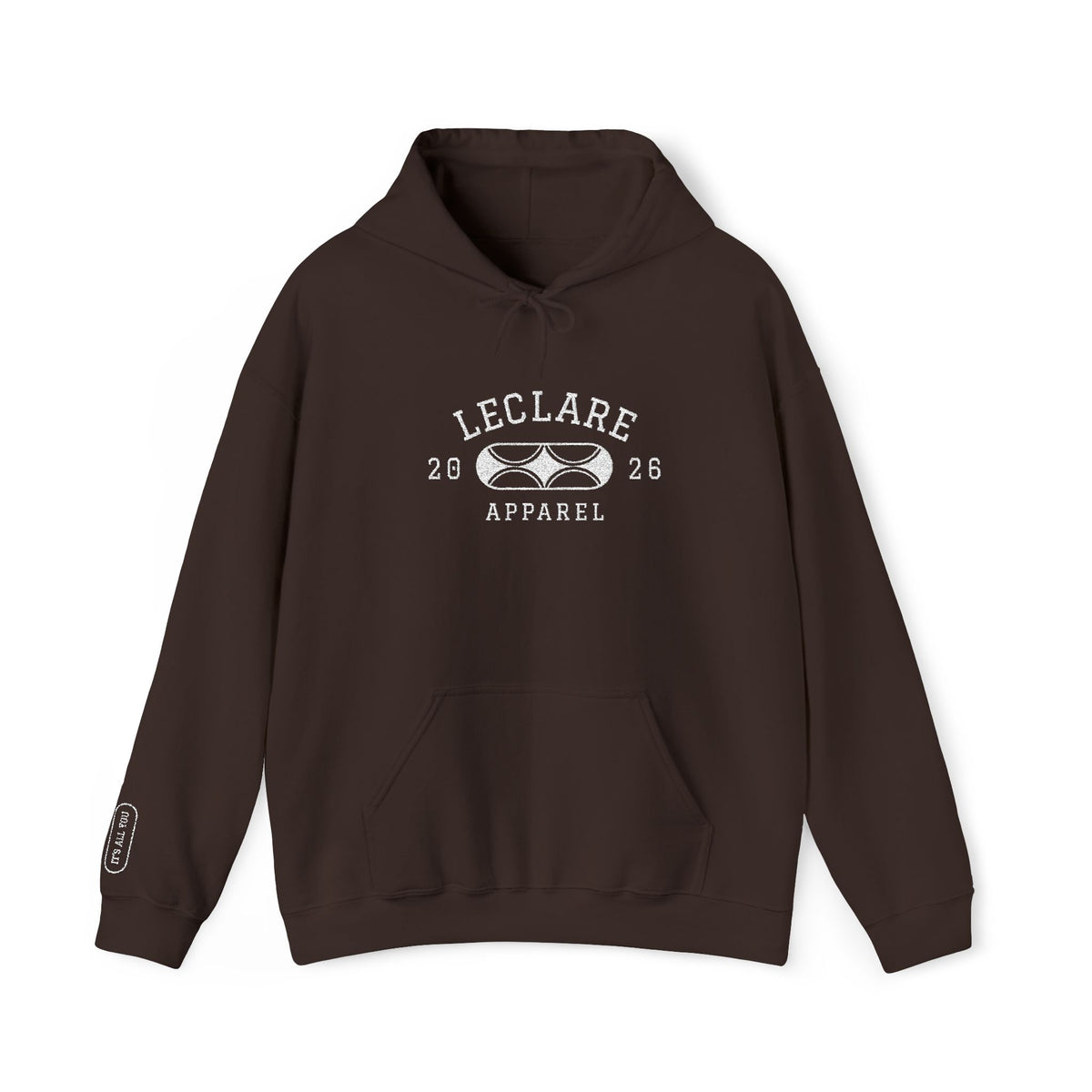 Leclare Sport-Style Hooded Sweatshirt (Embroidered)